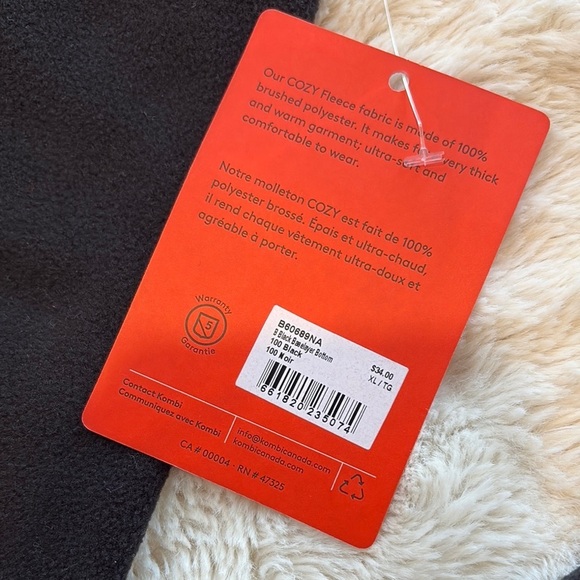 Kombi youth XL Black cozy ultra soft thermal and pants - new without tags tags - Picture 3 of 7